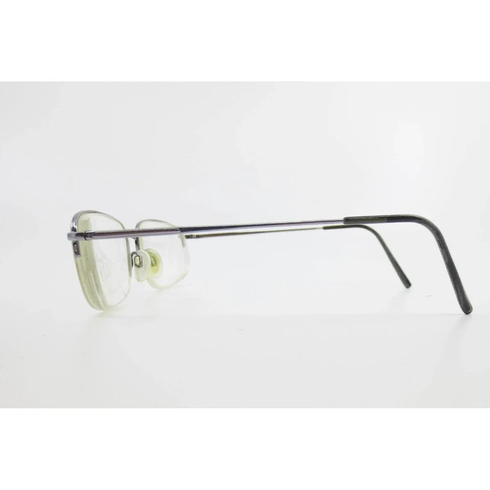 Flexon 606 Eyeglasses Light Gunmetal Semi Rimless Rectangular Frames 54-19-140